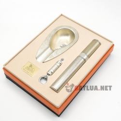 Set gạt tàn xì gà (Cigar), ống đựng xì gà (Cigar), đục xì gà Lubinski - Mã SP: PKXG158B