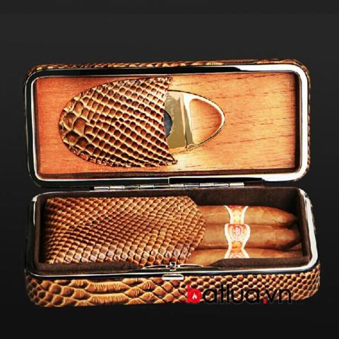 Trọn bộ hộp đựng xì gà kèm dao cắt chính hãng COHIBA