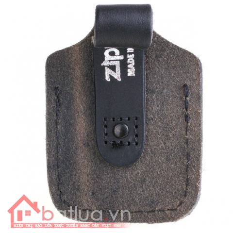 Túi đựng Zippo chất liệu da bò đen