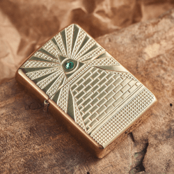 Zippo Armor khắc biểu tượng của Kim tự tháp Ai Cập gắn Viên pha lê Swarovski - Mã SP: ZPC2406