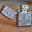 Zippo Armor khắc cao cấp 360 độ hình ảnh lá cờ Mỹ và đại bàng