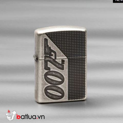 Zippo Armor khắc sâu 360 độ logo phim điệp viên 007