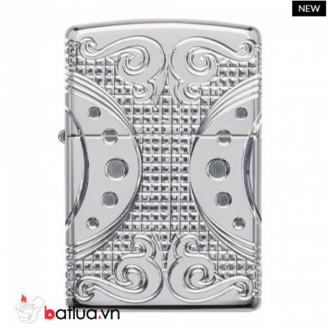 Zippo Armor Multicut 360 khắc hoa văn đối xứng