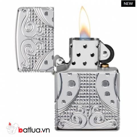 Zippo Armor Multicut 360 khắc hoa văn đối xứng