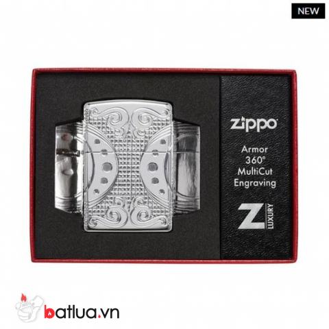 Zippo Armor Multicut 360 khắc hoa văn đối xứng