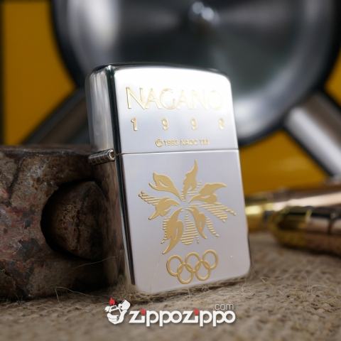 Zippo Bạc Mạ Vàng olympic