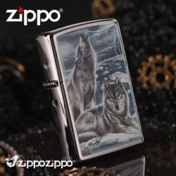 Zippo Cặp đôi sói màu bạc - Mã SP: ZPC1614