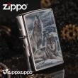 Zippo Cặp đôi sói màu bạc