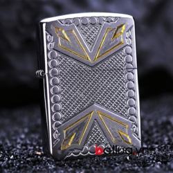 Zippo chính hãng 28808 Dagger bạc armor khắc - Mã SP: ZPC1286