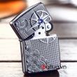 Zippo Chính hãng Bạc đính ngọc bản armor 28809