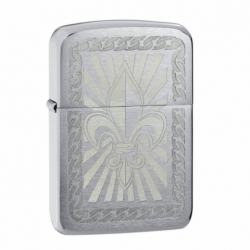 Zippo Chính Hãng Bạc Khắc Hình Cây Diên Vỹ - Mã SP: ZPC1262