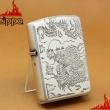 Zippo Chính Hãng Bạc Khắc Rồng Mặt Trước Và cạnh bên Vỏ Dày Armor