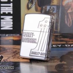 Zippo Chính Hẵng Bạc Khắc Số 1 Harley Davidson - Mã SP: ZPC1019