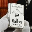 Zippo Chính Hãng Bạc Khối Khắc Logo Marlboro