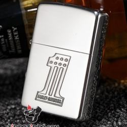 Zippo Chính Hãng Bạc Logo Harley Davidson No 1 Nhỏ - Mã SP: ZPC01020