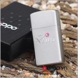 Zippo chính hãng bản hẹp Diva đính ngọc - Mã SP: ZPC1863