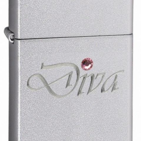 Zippo chính hãng bản hẹp Diva đính ngọc