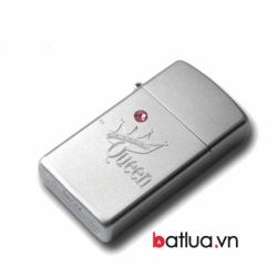 zippo chính hãng bản hẹp queen đính ngọc - Mã SP:  ZPC1864