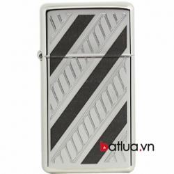 Zippo Chính Hãng Bản Hẹp Vỏ Dày Họa Tiết Kẻ Chéo - Mã SP: ZPC1325