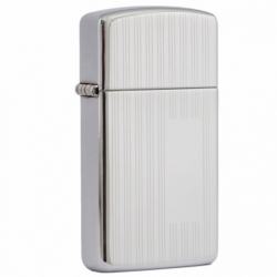 Zippo Chính Hãng Chrome kẻ dọc bản hẹp - Mã SP: ZPC1271