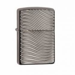 Zippo Chính Hãng Đen Họa Tiết Vân Lượn Sóng - Mã SP: ZPC1297