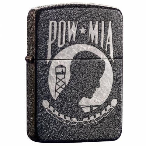 Zippo Chính Hãng Đen Sần In Hình Người Mỹ Và Tù Binh Mất Tích Chiến Tranh