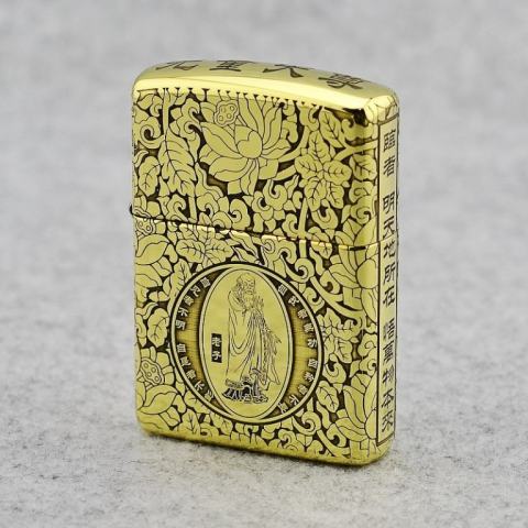 Zippo Chính Hãng Đồng Bóng Khắc Bát Quát Thần Chú Phiên Bản Amor