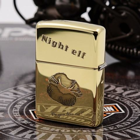 Zippo Chính Hãng Đồng Bóng Khắc Cô Gái Sexy