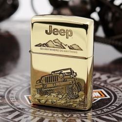 Zippo Chính Hãng Đồng Bóng Khắc Hình Xe Jeep Giới Hạn 5000 Mãu - Mã SP: ZPC1139