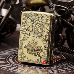 Zippo Chính Hãng Đồng Khắc 12 Con Giáp Tuổi Hợi - Mã SP: ZPC1631