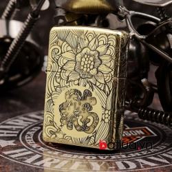 Zippo Chính Hãng Đồng Khắc 12 Con Giáp Tuổi Ngọ - Mã SP: ZPC1633