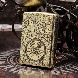 Zippo Chính Hãng Đồng Khắc Cung Hoàng Đạo Cự Giải - Mã SP: ZPC1340