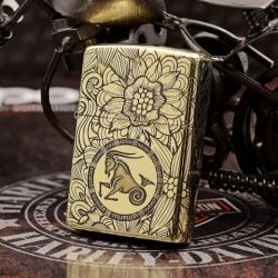 Zippo Chính Hãng Đồng Khắc Cung Hoàng Đạo Ma Kết - Mã SP: ZPC1346