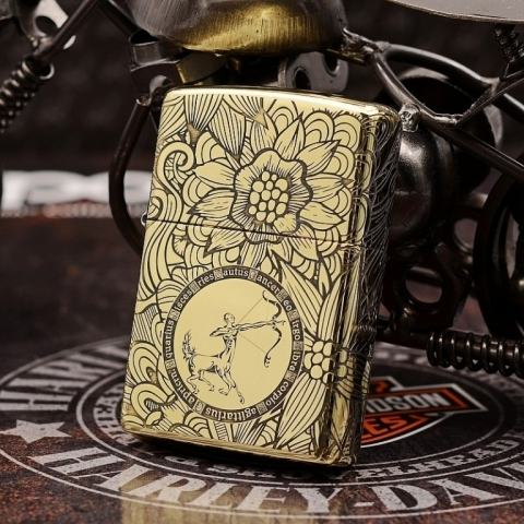 Zippo Chính Hãng Đồng Khắc Cung Hoàng Đạo Nhân Mã