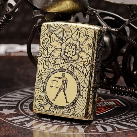 Zippo Chính Hãng Đồng Khắc Cung Hoàng Đạo Thiên Bình