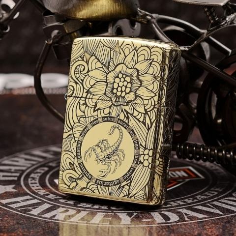 Zippo Chính Hãng Đồng Khắc Cung Hoàng Đạo Thiên Yết