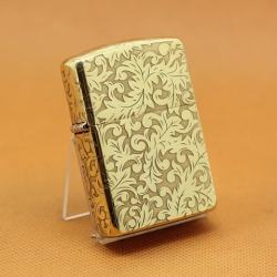 Zippo Chính Hãng Đồng Khắc Họa Tiết Arabesque Vỏ Dày Armor - Mã SP: ZPC1076