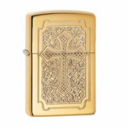 Zippo Chính Hãng Đồng Khắc Nét Sâu Thánh Giá  Vỏ Dày - Mã SP: ZPC1304