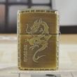 Zippo Chính Hãng Đồng Xanh Nguyên Khối Khắc Rồng