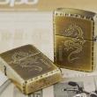 Zippo Chính Hãng Đồng Xanh Nguyên Khối Khắc Rồng