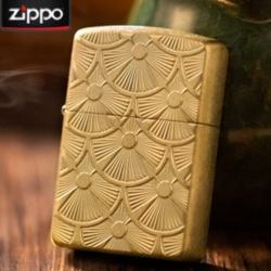 Zippo Chính Hãng Mạ Đồng Chạm Khắc Quạt - Mã SP: ZPC1187