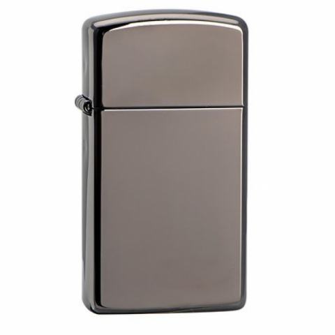 Zippo Chính Hãng Màu Đen Bóng Bản Hẹp