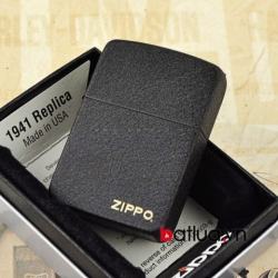 Zippo Chính Hãng Màu Đen Sần Bản 1941 có Logo ZP - Mã SP: ZPC0319ZL