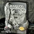 Zippo Chính Hãng Màu Xám Phiên Bản Harley Davidson Chim Ưng Nổi HD 18