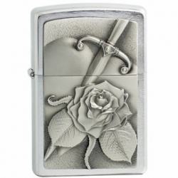 Zippo Chính Hãng Phiên Bản Châu Âu Bông Hồng Đen - Mã SP: ZPC1180