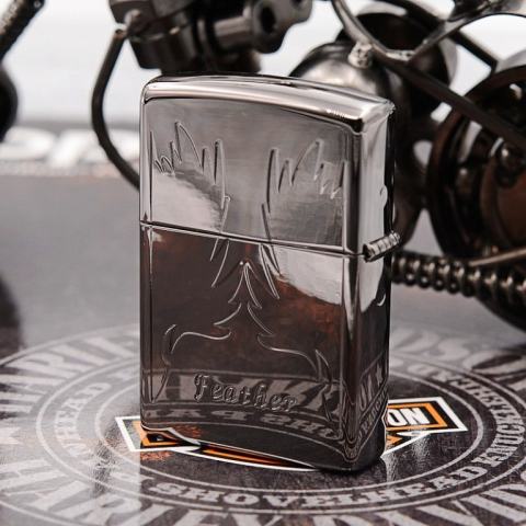 Zippo Chính Hãng Phiên Bản Hàn Quốc FEATHER ICE