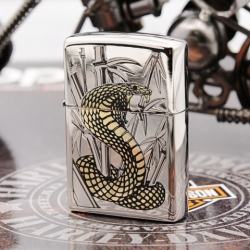 Zippo Chính Hãng Phiên Bản Hàn Quốc Gold Cobra - Mã SP: ZPC1198