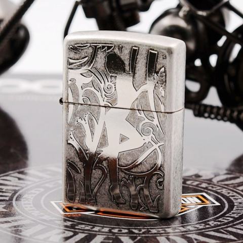 Zippo Chính Hãng Phiên Bản Hàn Quốc Trạm Khắc Cô Gái Quyến Rũ