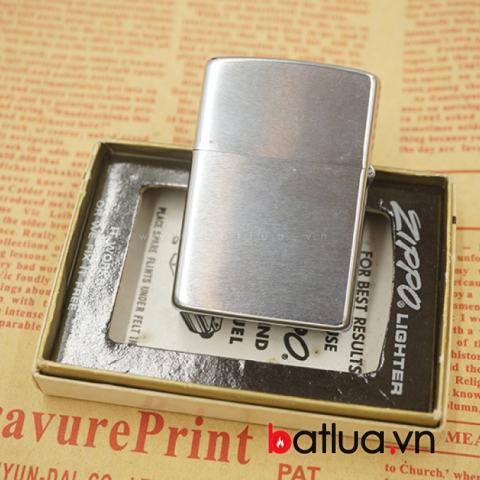 Zippo Cổ Chính hãng USA mầu bạc xước sản xuất năm 1973