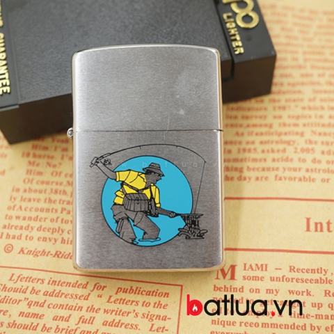 zippo cổ mỹ chính hãng mẫu bạc xước sản xuất năm 1989